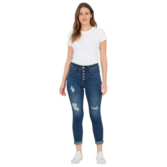 Free People Denim - Free People Size 28 Heritage Button Fly Distressed Jeans